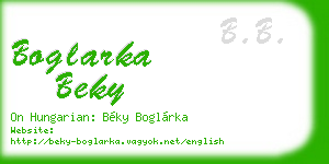 boglarka beky business card