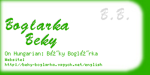 boglarka beky business card